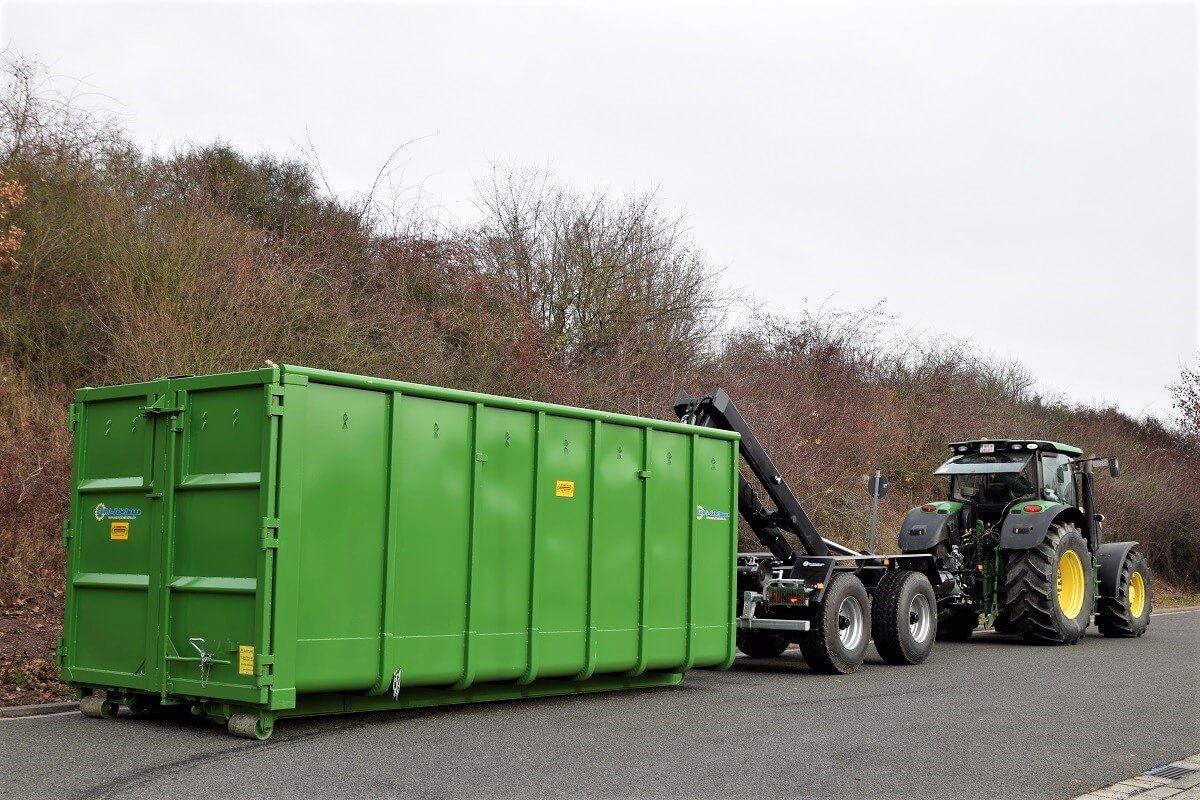 Der Container kann beladen werden.