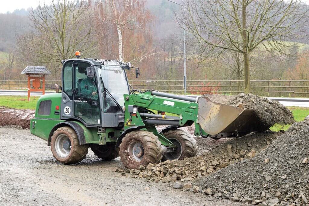 Einer unserer Radlader auf einer Großbaustelle